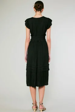 Online Sereia Pleated Midi Dress Women Midi Dresses