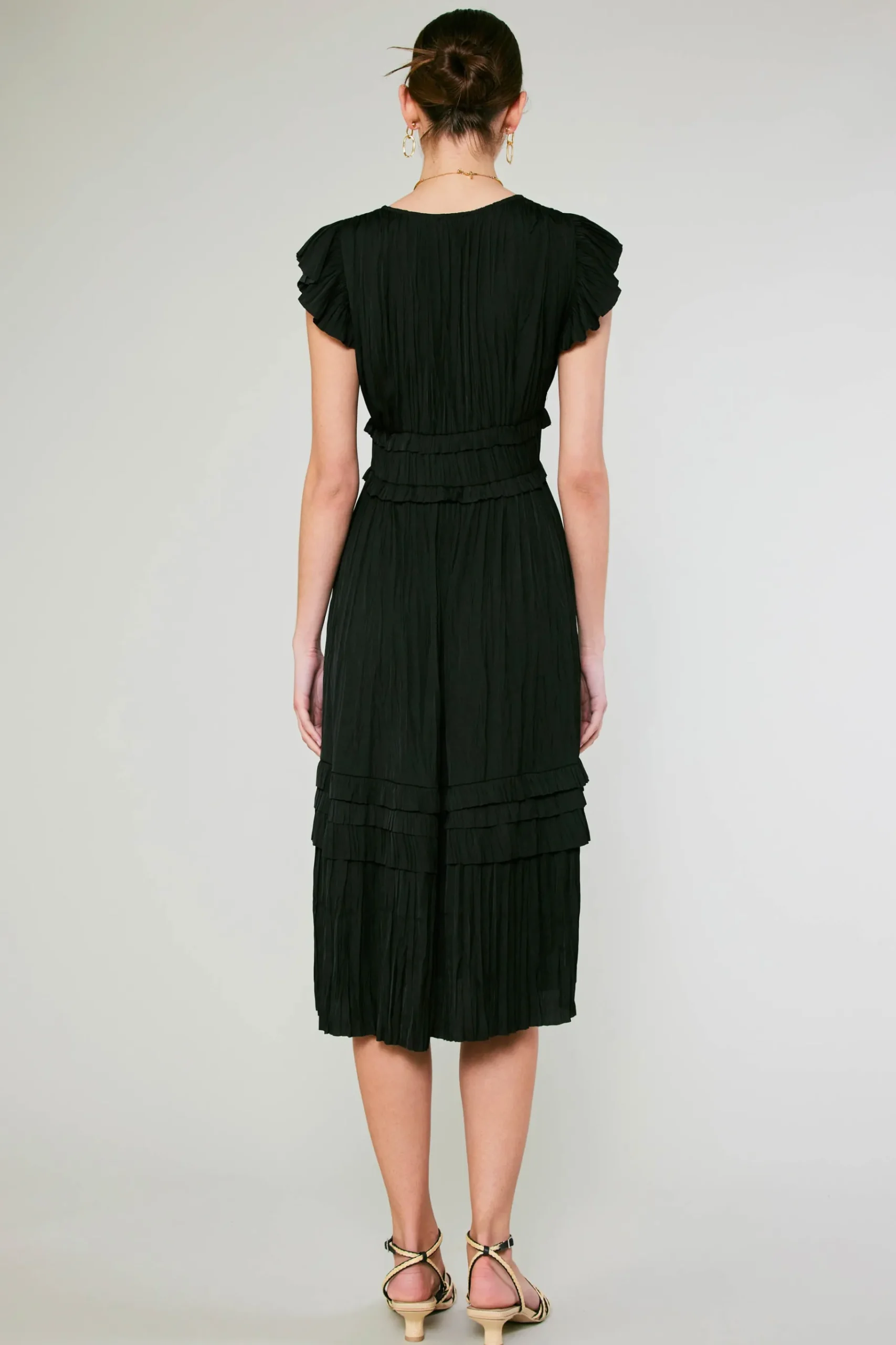Online Sereia Pleated Midi Dress Women Midi Dresses