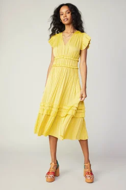 Discount Sereia Pleated Midi Dress Women Midi Dresses