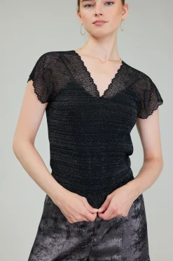 Sale Shimmer Lace Top Women Knitwear | Sweaters