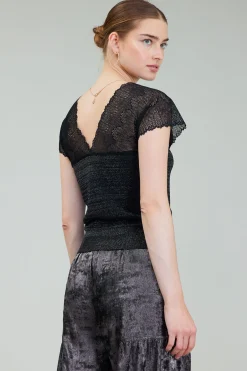 Sale Shimmer Lace Top Women Knitwear | Sweaters