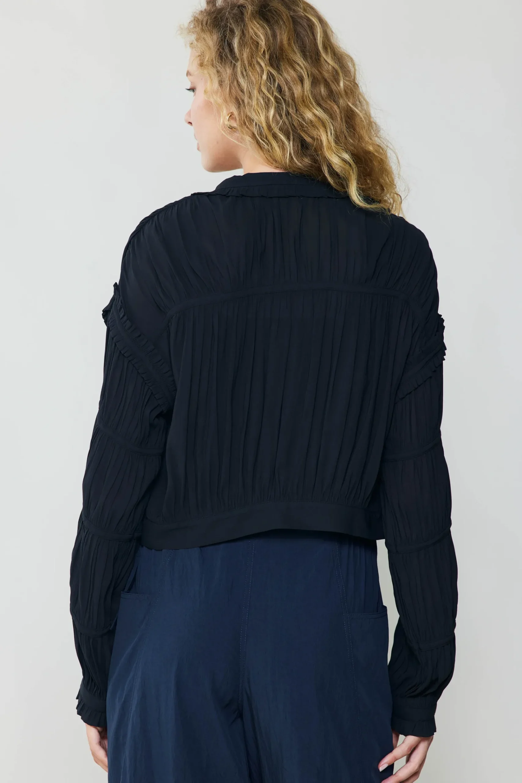 Online Shirred Sleeve Jacket Women Coats & Jackets