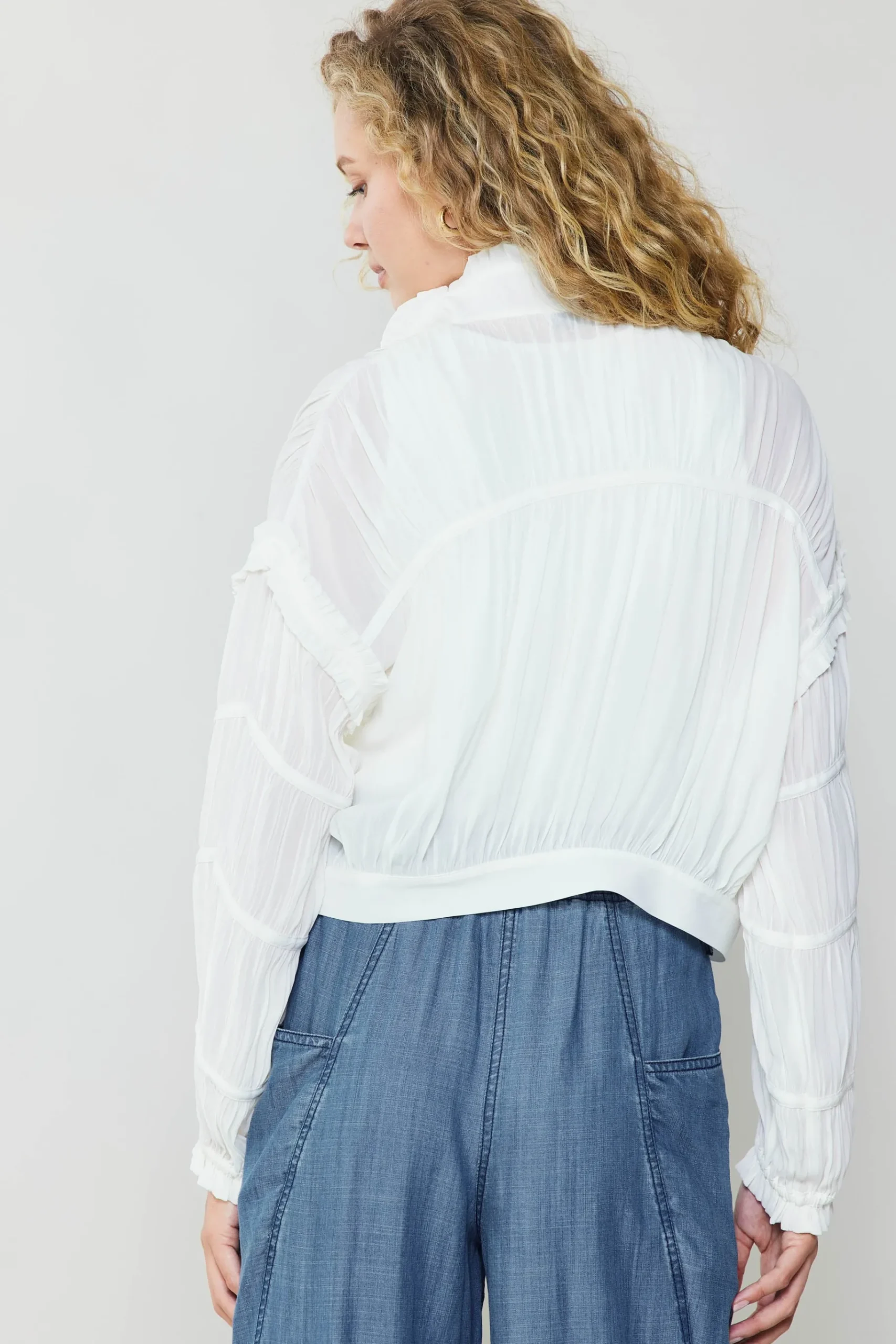 New Shirred Sleeve Jacket Women Coats & Jackets