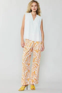 Sale Shirred Sleeveless Top Women Sleeveless Tops