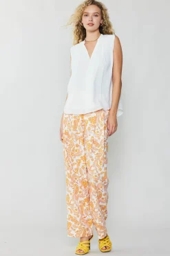 Sale Shirred Sleeveless Top Women Sleeveless Tops