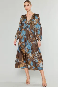 Outlet Sidonie Pleated Midi Dress Women Midi Dresses