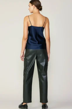 Outlet Silk Cowl Neck Cami Women Sleeveless Tops