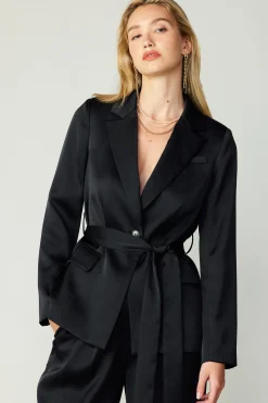 Best Silky Belted Blazer Women Coats & Jackets