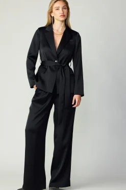 Best Silky Belted Blazer Women Coats & Jackets