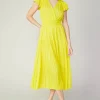 Clearance Sophia Flutter Sleeve Midi Dress Women Midi Dresses