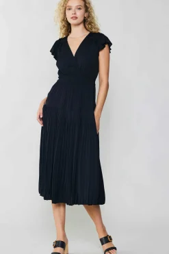 Online Sophia Flutter Sleeve Midi Dress Women Midi Dresses