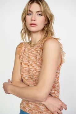 Clearance Space Dyed Sweater Tank Women Sleeveless Tops | Sweaters