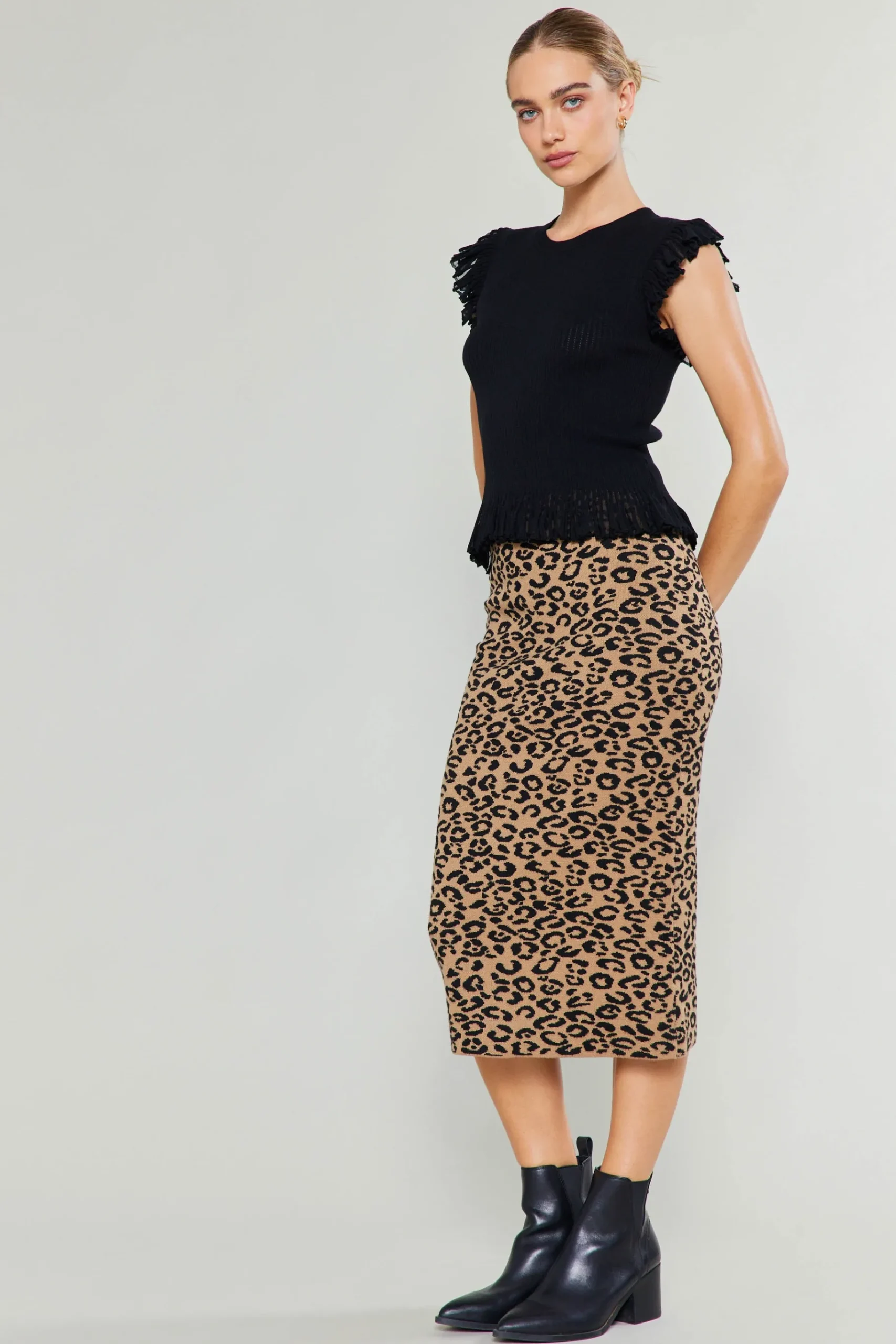 Fashion Spotted Knit Skirt Women Skirts | Knitwear