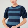 Clearance Striped Sweater Top Women Knitwear | Short Sleeve Tops