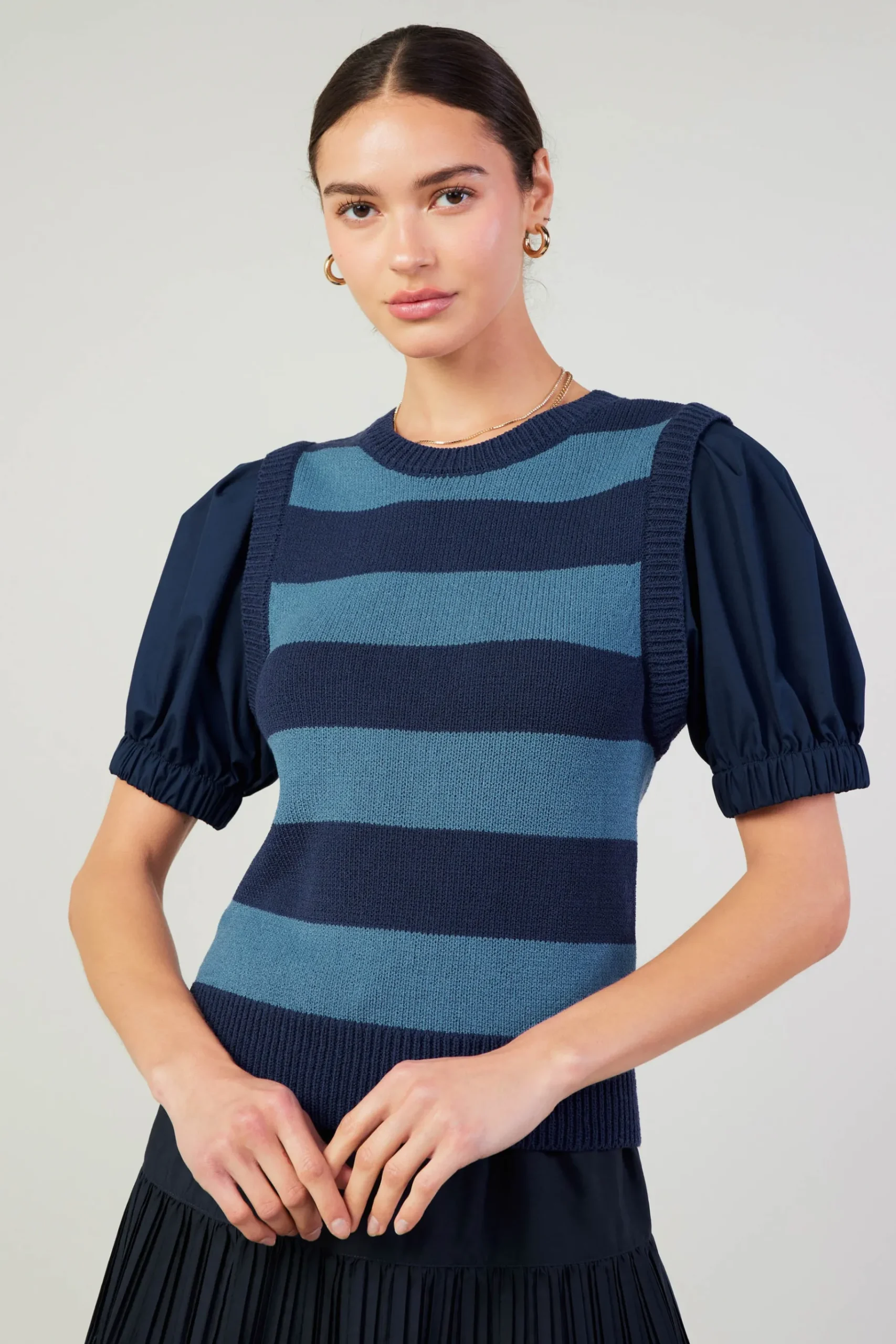 Clearance Striped Sweater Top Women Knitwear | Short Sleeve Tops