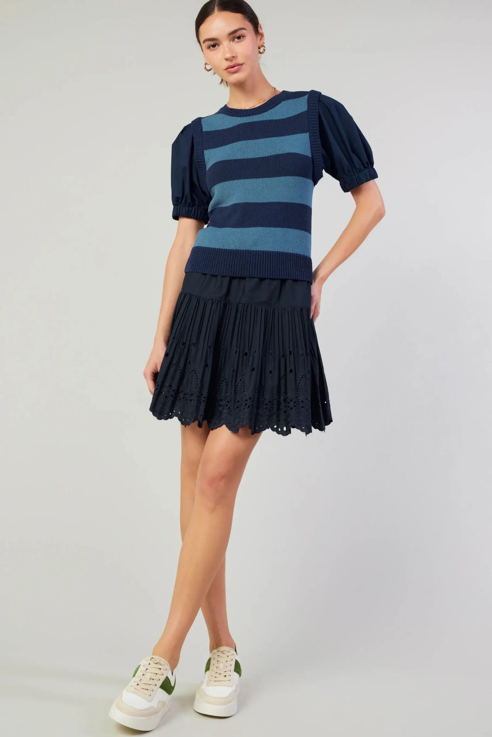 Clearance Striped Sweater Top Women Knitwear | Short Sleeve Tops