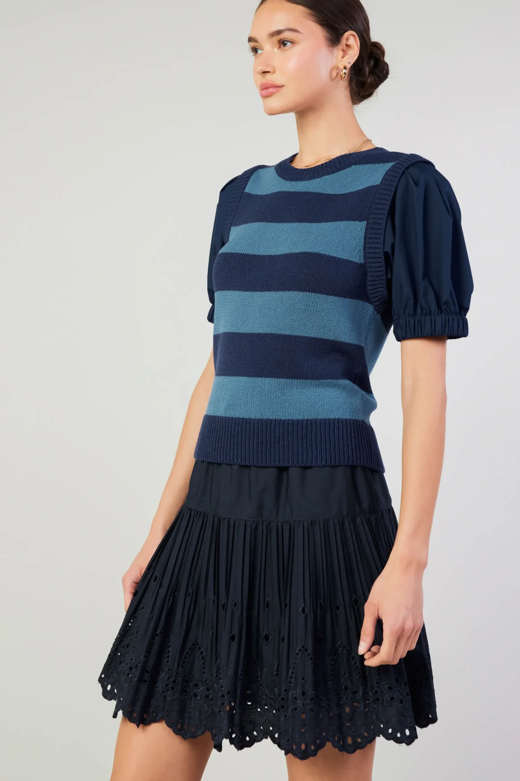 Clearance Striped Sweater Top Women Knitwear | Short Sleeve Tops