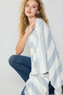 Discount Striped Textured Throw Blanket Women Accessories