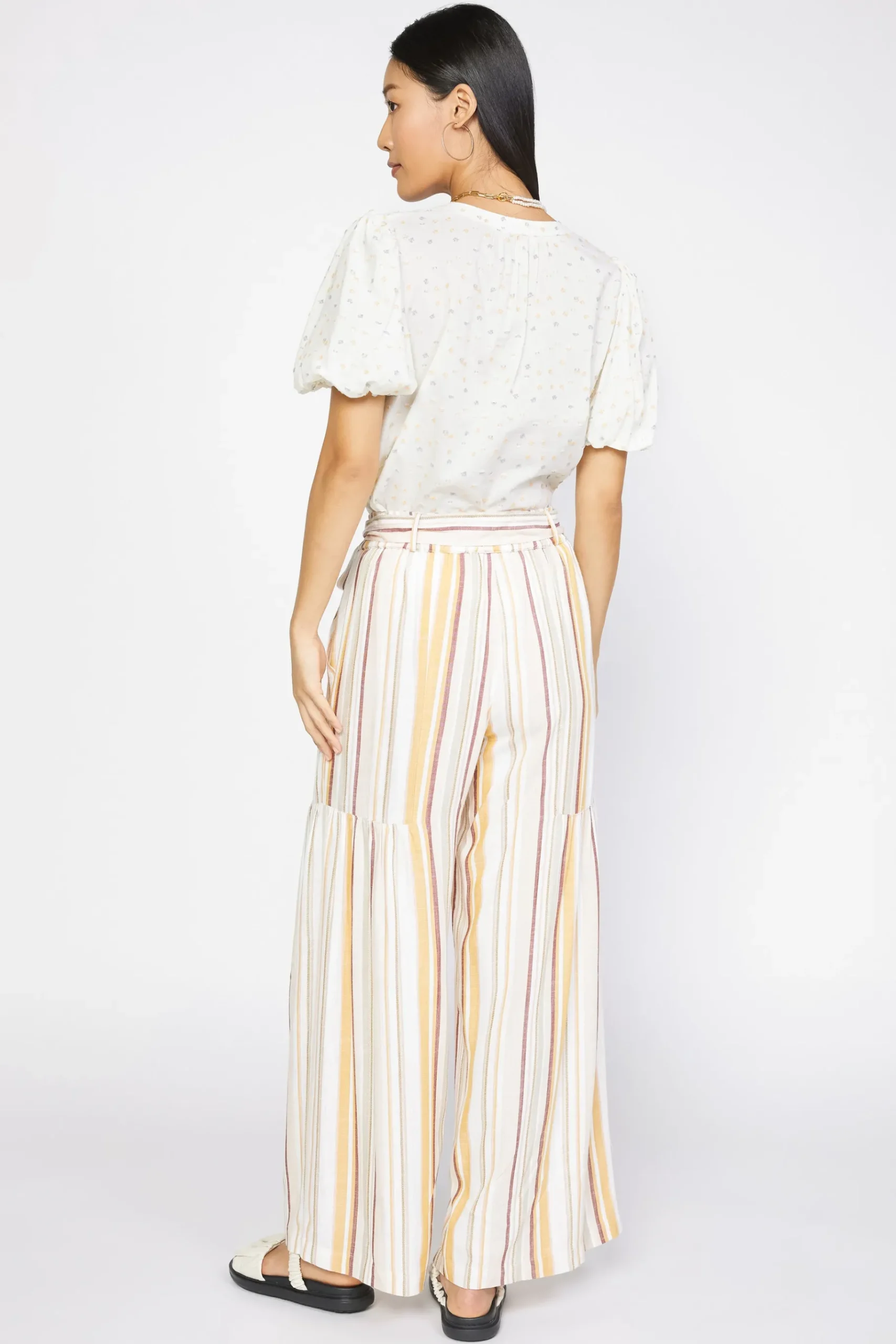 Sale Striped Wide Leg Pant Women Pants