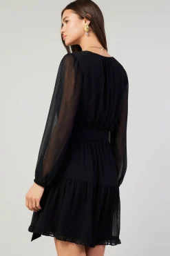 Hot Surplice Mini Dress Women Mini Dresses