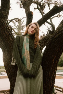 Online Sweater & Pleated Dress Set Women Knitwear