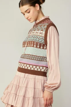 Clearance Sweater Vest Blouse Women Long Sleeve Tops | Sweaters