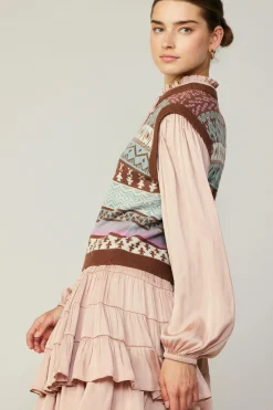 Clearance Sweater Vest Blouse Women Long Sleeve Tops | Sweaters