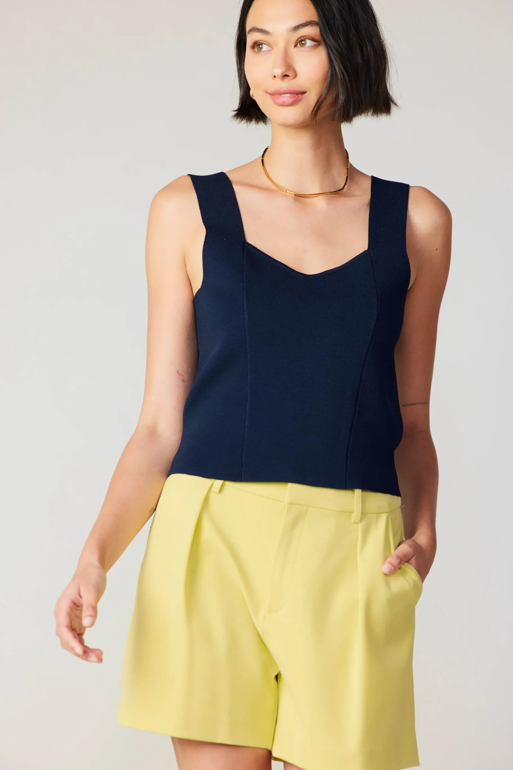 Outlet Sweetheart Knit Tank Top Women Knitwear | Sleeveless Tops