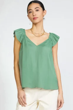 Hot Sweetheart Ruffled Top Women Sleeveless Tops