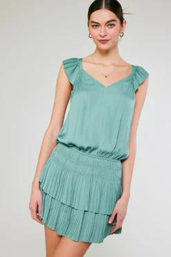 New Sweetheart Smocked Mini Dress Women Mini Dresses