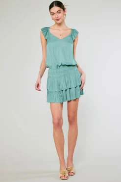New Sweetheart Smocked Mini Dress Women Mini Dresses
