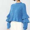 Outlet Tiered Sleeve Sweater Women Sweaters