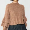 Discount Tiered Sleeve Sweater Women Sweaters