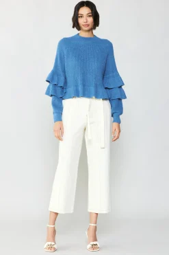 Outlet Tiered Sleeve Sweater Women Sweaters