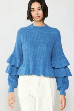 Outlet Tiered Sleeve Sweater Women Sweaters