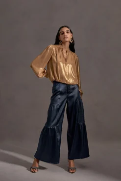 New Tiered Wide Leg Pants Women Pants