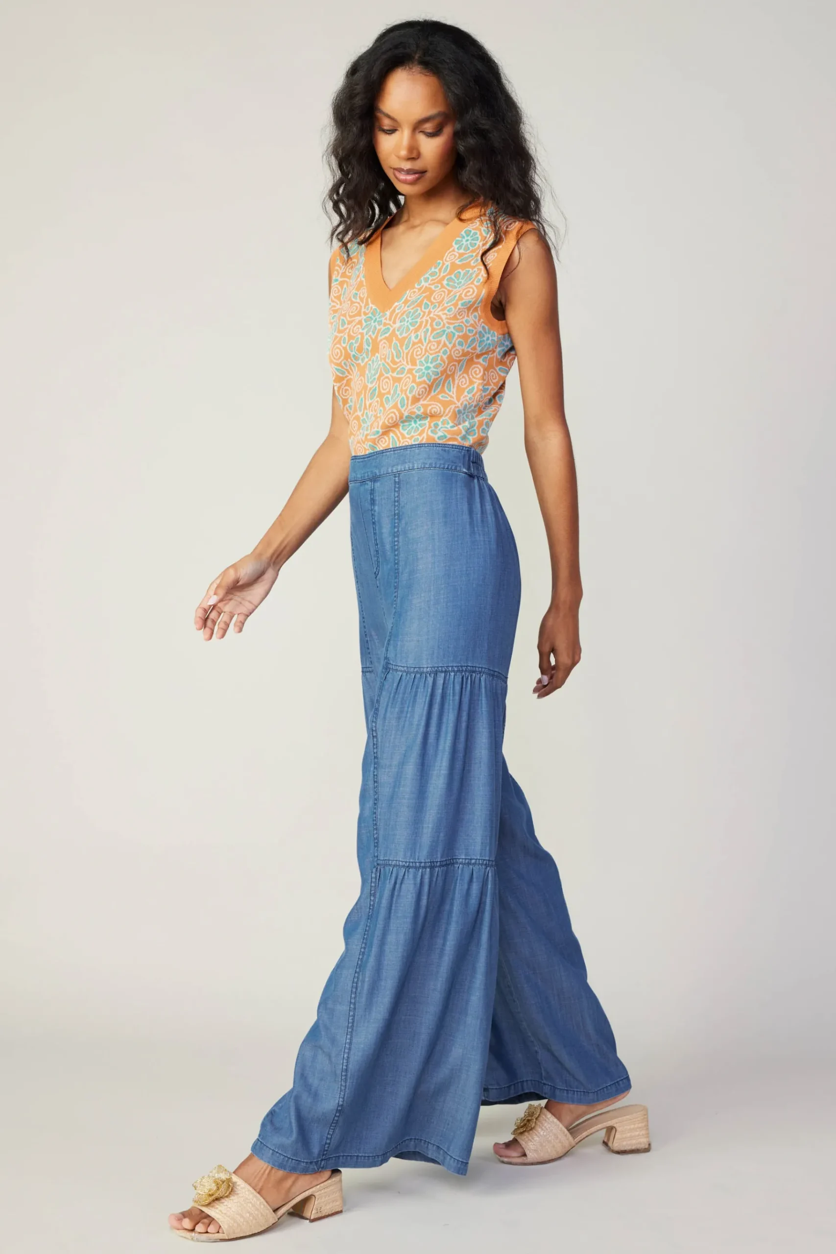 Clearance Tiered Wide Leg Pants Women Pants