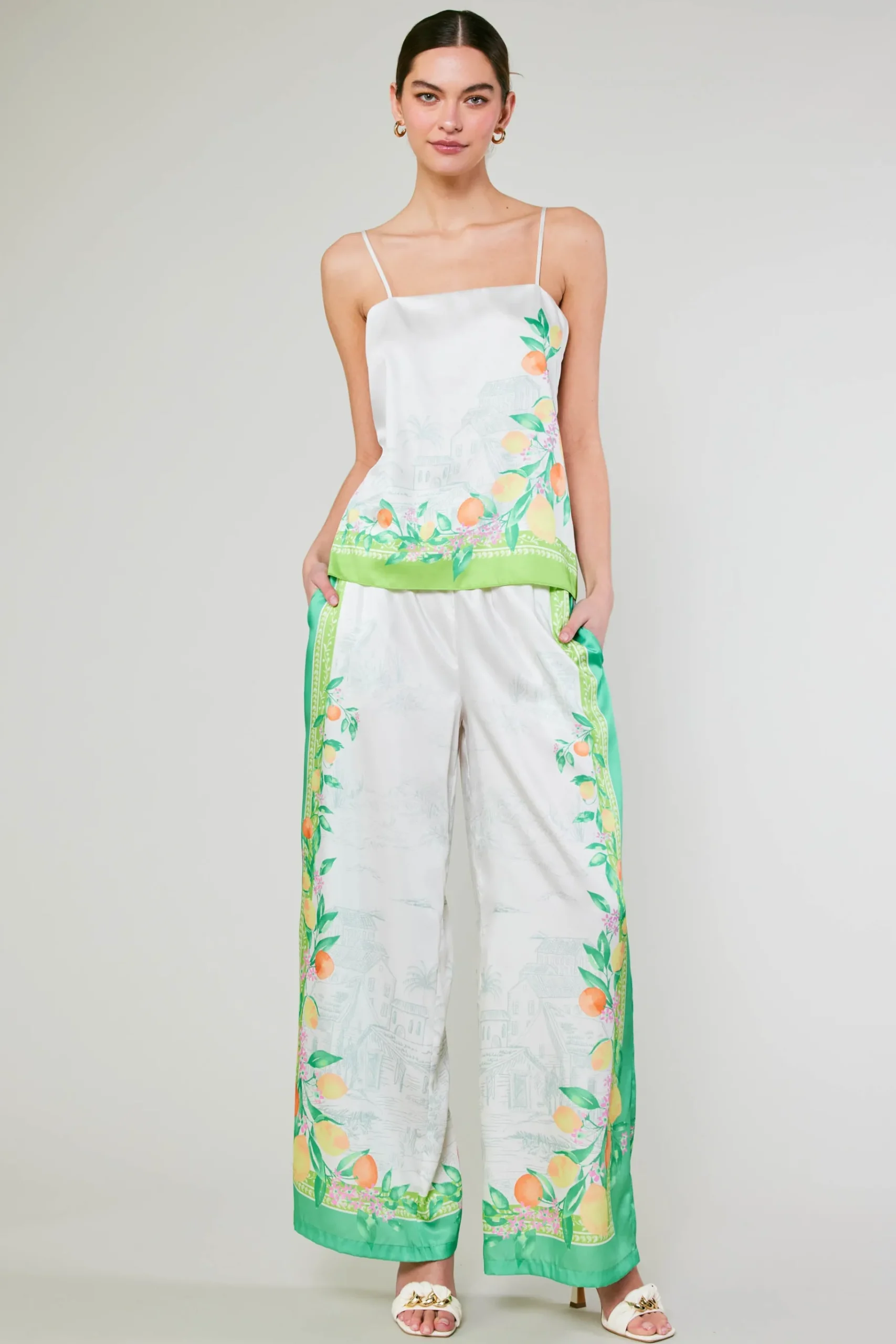 Sale Tuscan Citrus Cami Women Sleeveless Tops
