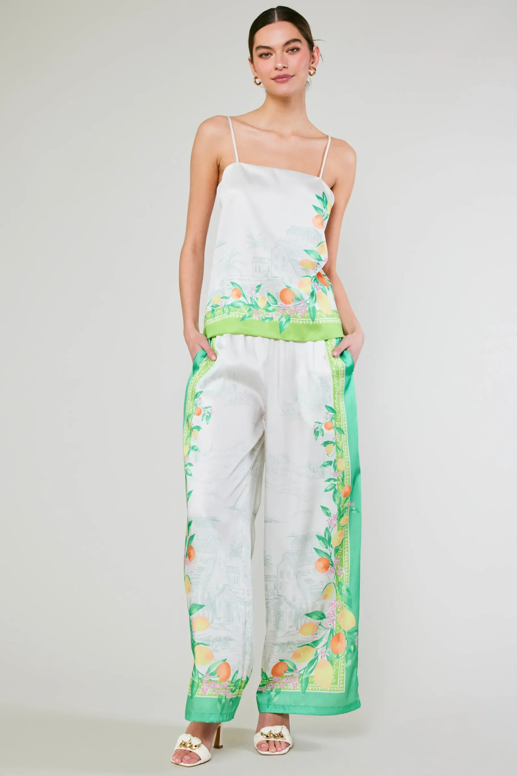 Sale Tuscan Citrus Cami Women Sleeveless Tops