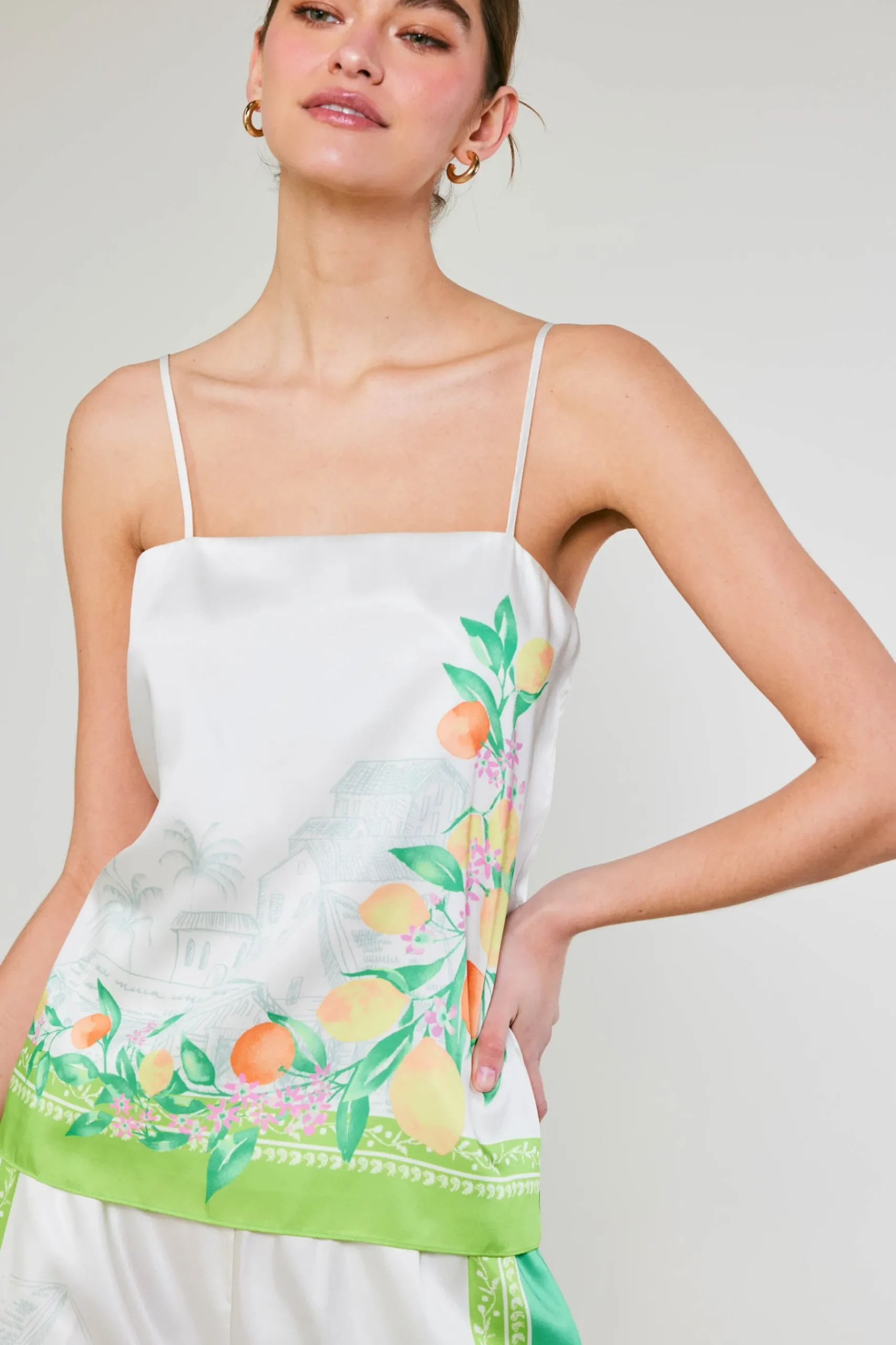 Sale Tuscan Citrus Cami Women Sleeveless Tops