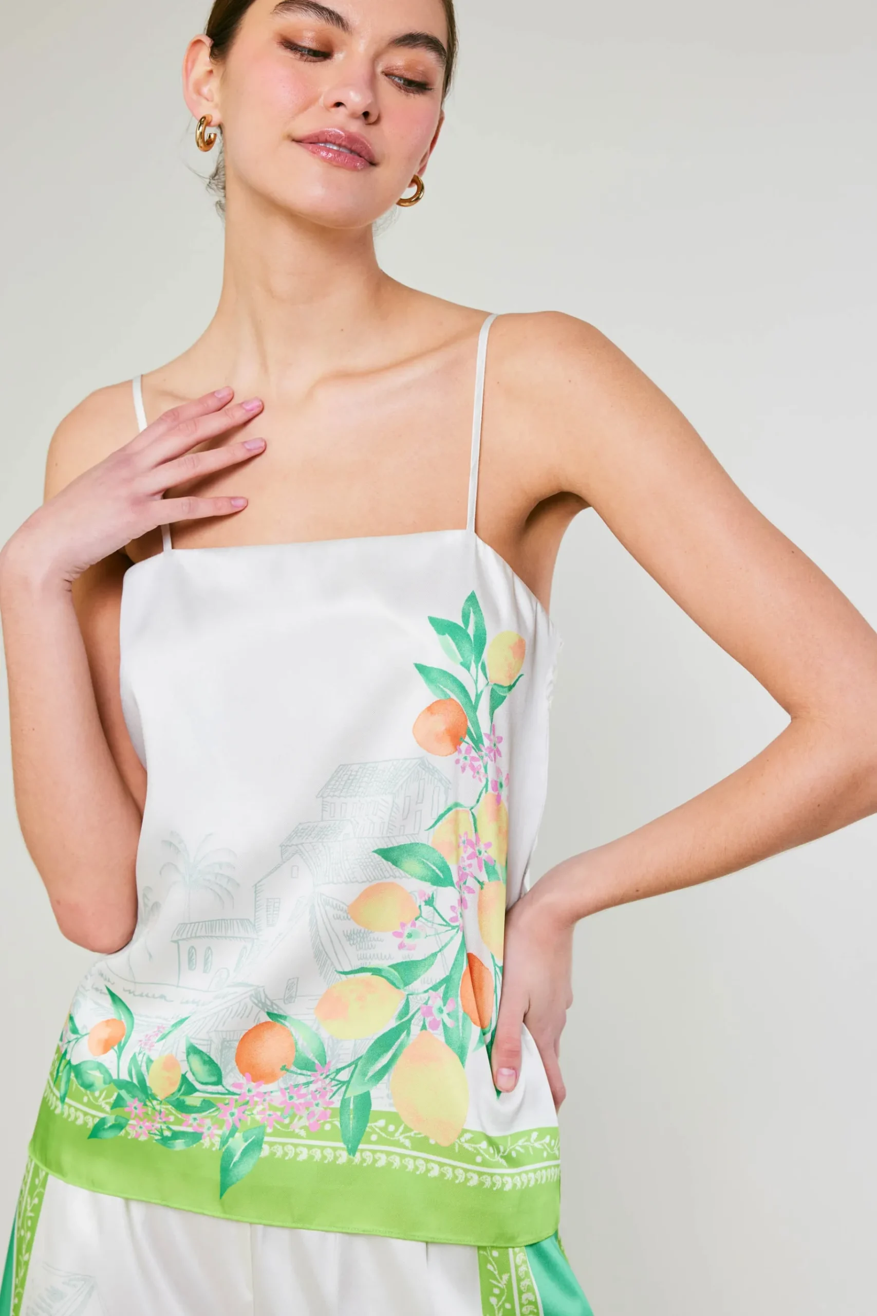 Sale Tuscan Citrus Cami Women Sleeveless Tops