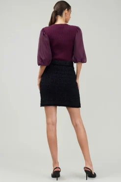 New Tweed Mini Skirt Women Skirts