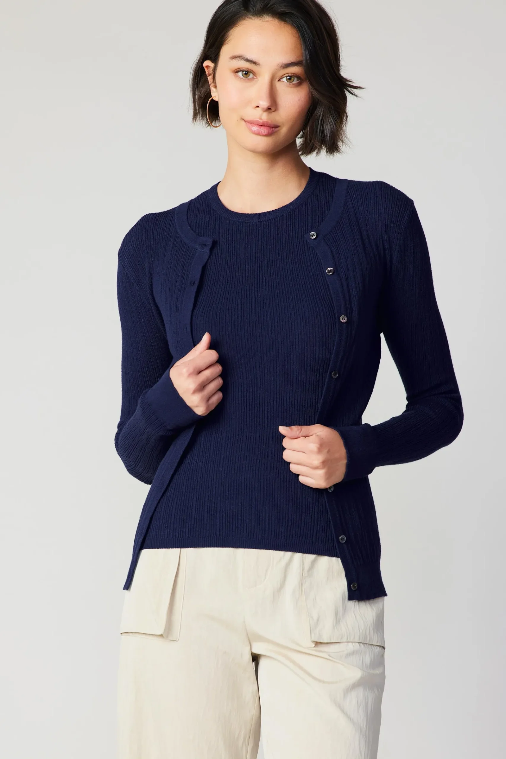 Outlet Two Piece Cardigan Set Women Cardigans