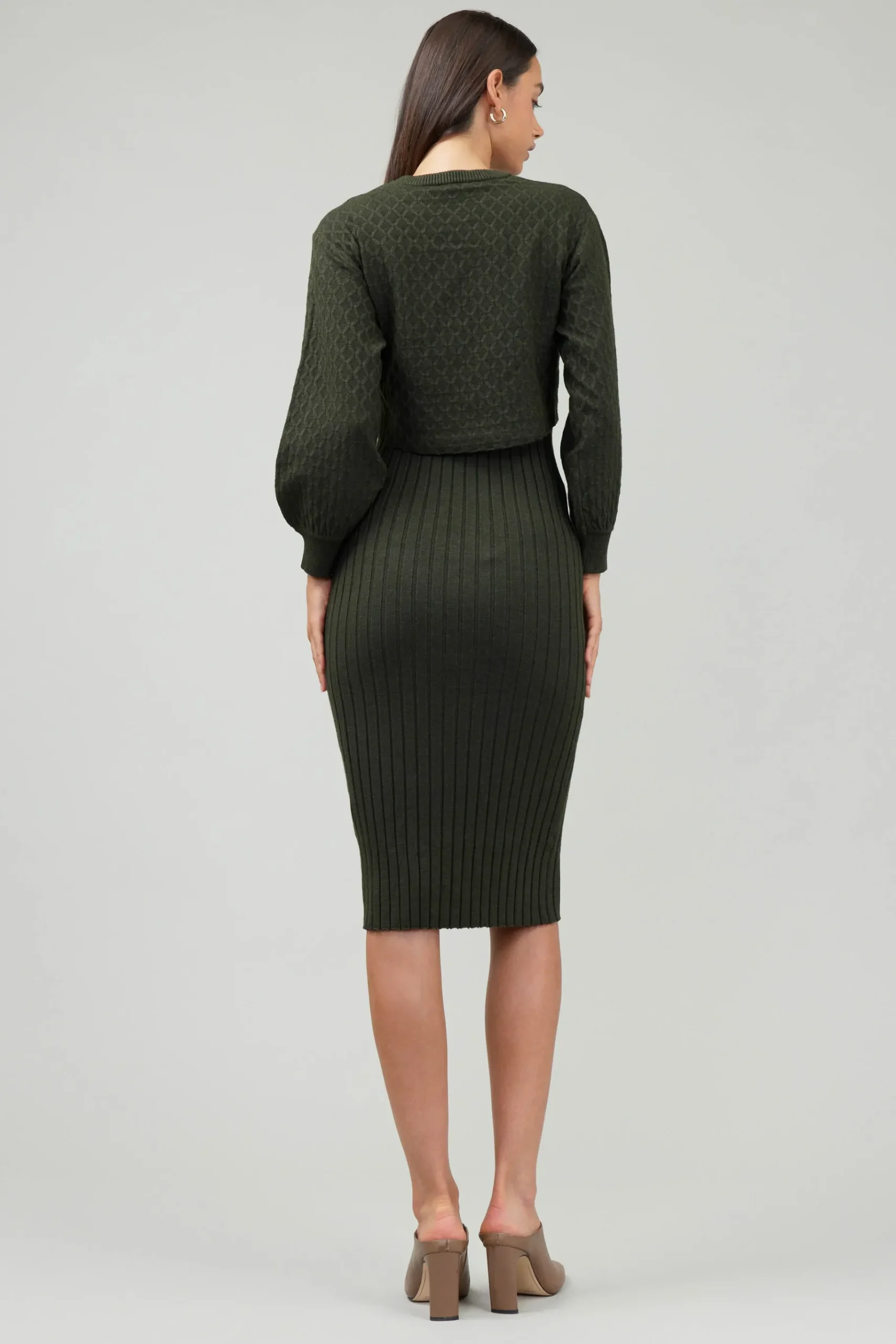 Clearance Two Piece Sweater Dress Women Knitwear | Midi Dresses