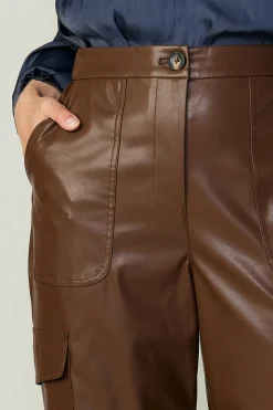 Online Vegan Leather Trousers Women Pants