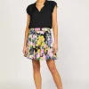 Discount Vintage Floral Godet Skirt Women Skirts
