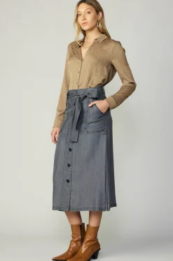 New Washed Utility Skirt Women Skirts