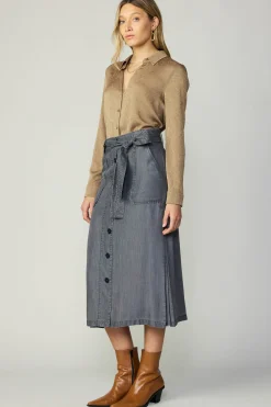New Washed Utility Skirt Women Skirts