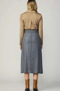 New Washed Utility Skirt Women Skirts