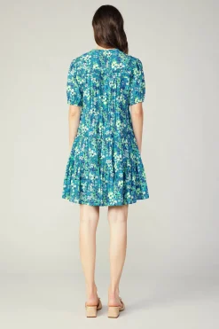 Clearance Watercolor Floral Mini Dress Women Mini Dresses
